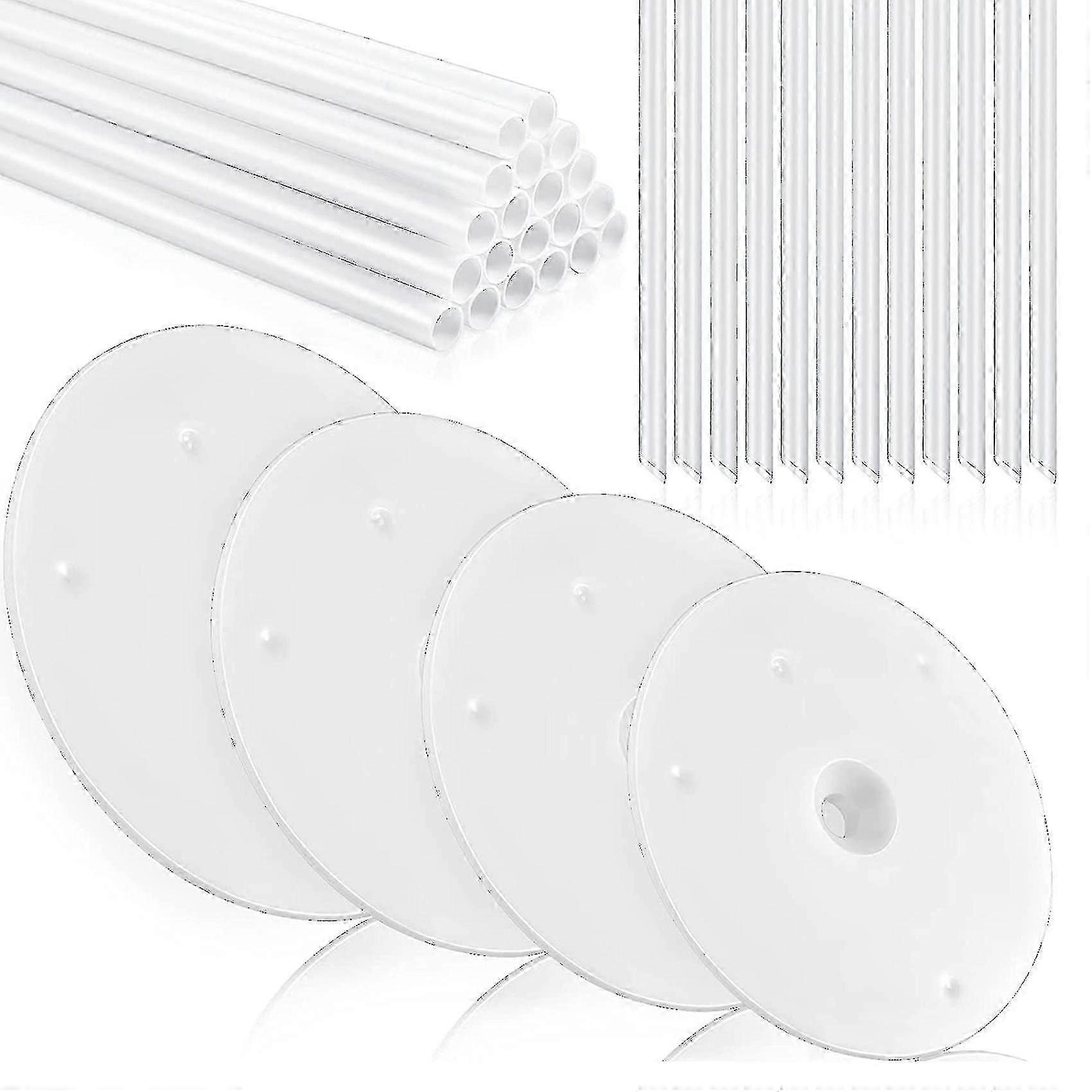 36 Pieces Plastic Cake Dowel Set for Layered Cake Support and Separator