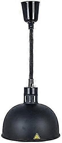 Heat Lamp Food Warmer Portable Telescopic Chandelier Buffet Single Head Black Stretch Design for Pizza and Food Service