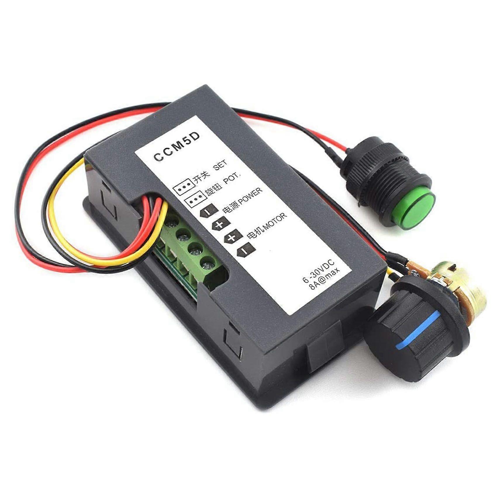 6V-30V 8A DC Controler de viteză a motorului 6V 12V 24V PWM Comutator de control al vitezei în mod continuu Regulator de șofer reglabil