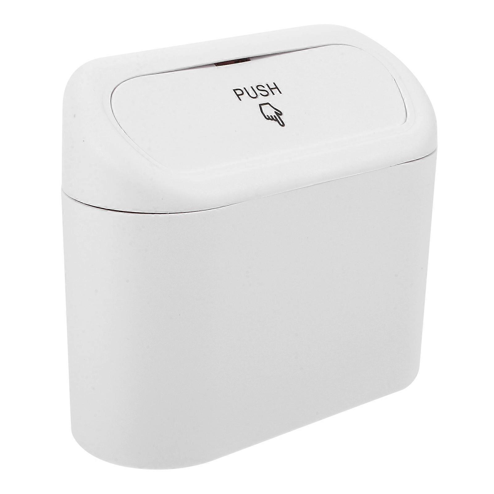 Car Hanging Garbage Can for Car Use Portable Garbage Bin White