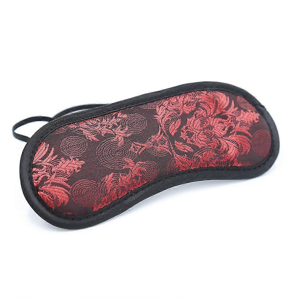 Black Edging Red Lace Floral Eye Mask for Sleeping Use Stage Mask