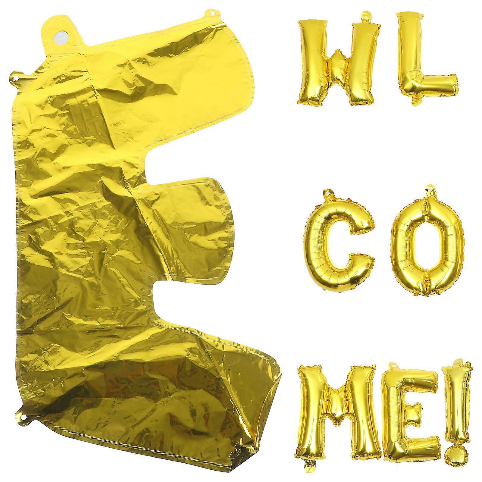 Welcome Balloons Foil Balloons for Decoration 4Sets Classroom Party