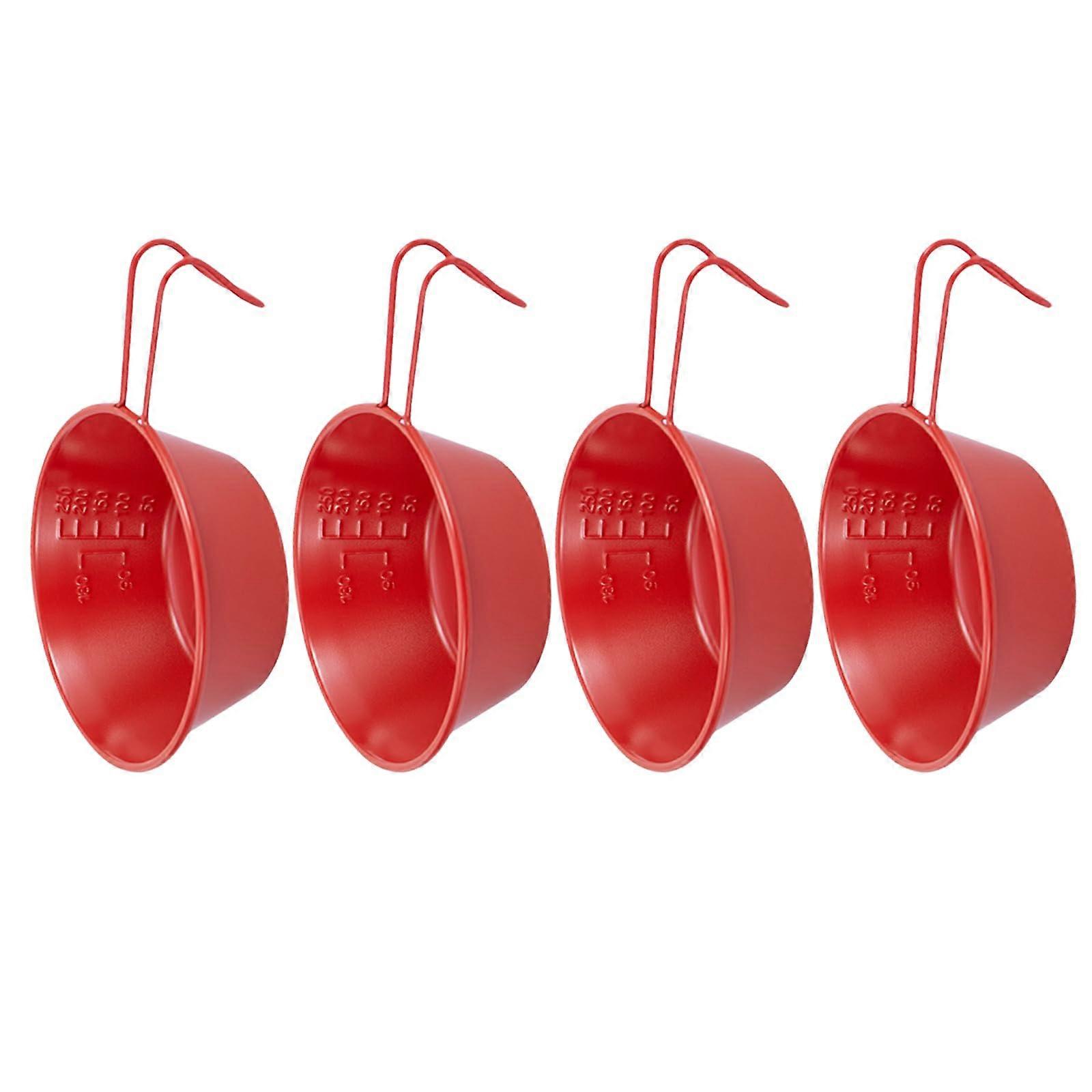 304 Stainless Steel Camping Bowls With Folding Handle Space Saving Portable Dinnerware For Hiking Picnics Red