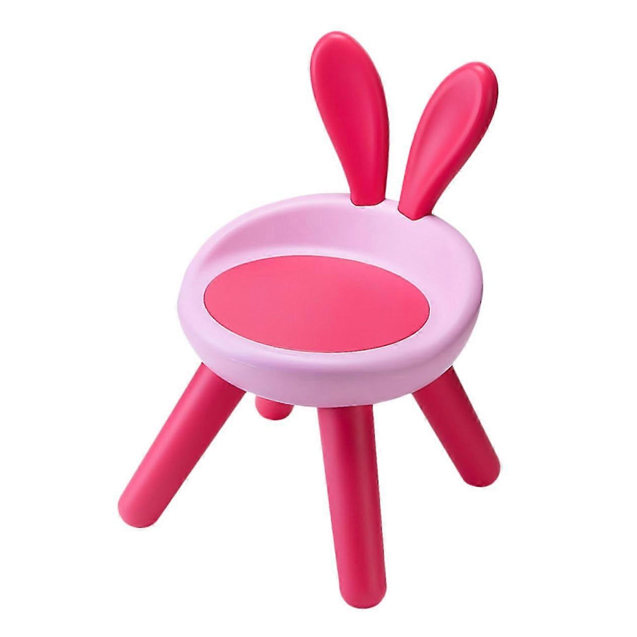 Backrest Chair for Toddlers NonSlip Kindergarten Stool Pink Cushion Seat Lightweight Portable Suitable for Early Learning Home Use 1Pack