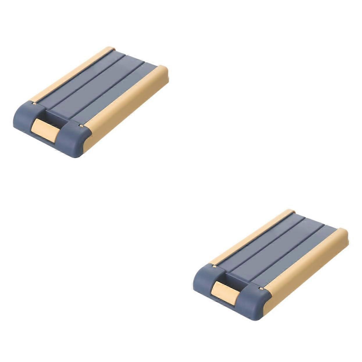 Under Desk Adhesive Drawer Storage Box Two Pack Hidden Pull Out For Pens Pencils Glasses Space Saving Office And Home Storage