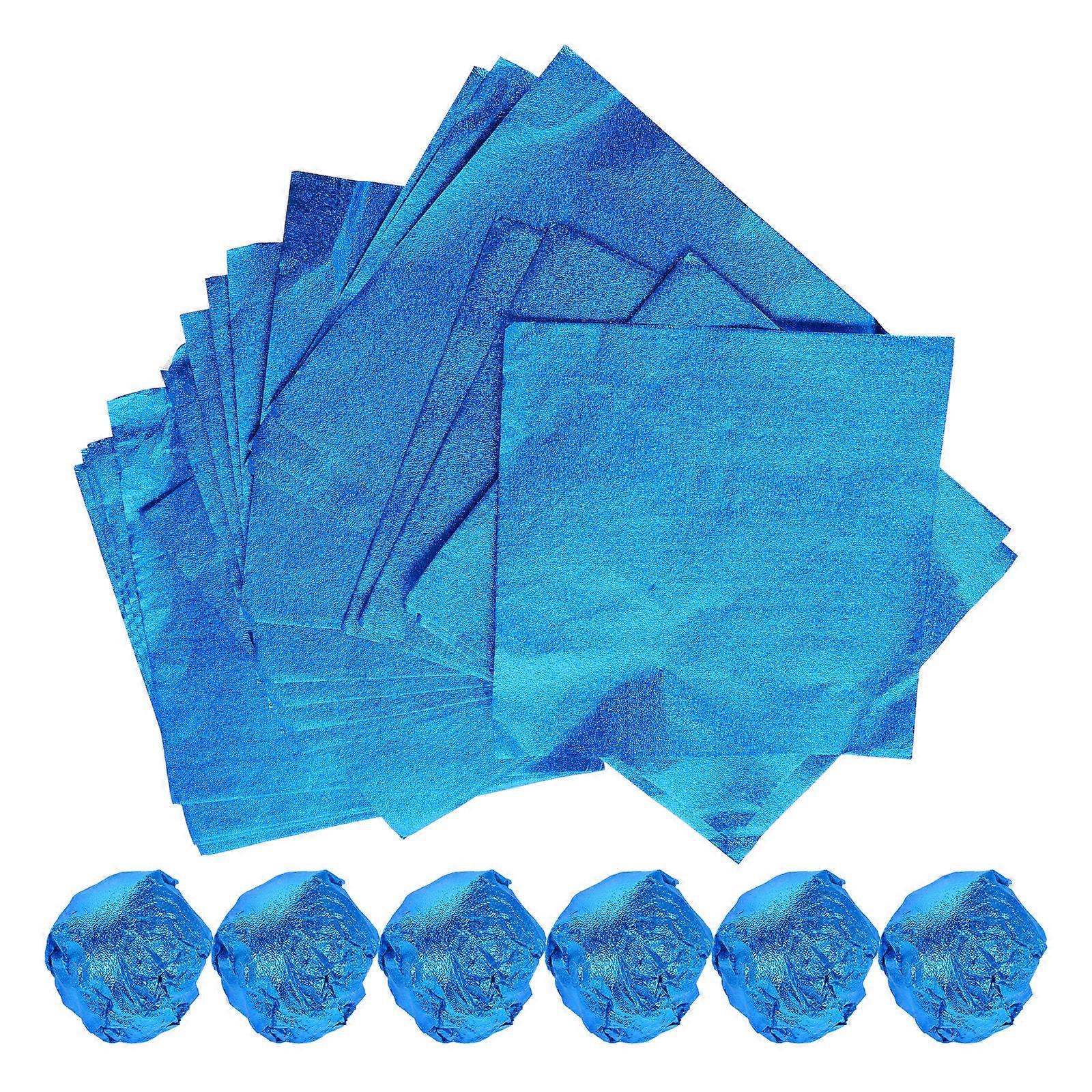 Chocolate Wrappers Aluminum Foil Paper for Wrapping 400Pcs Blue