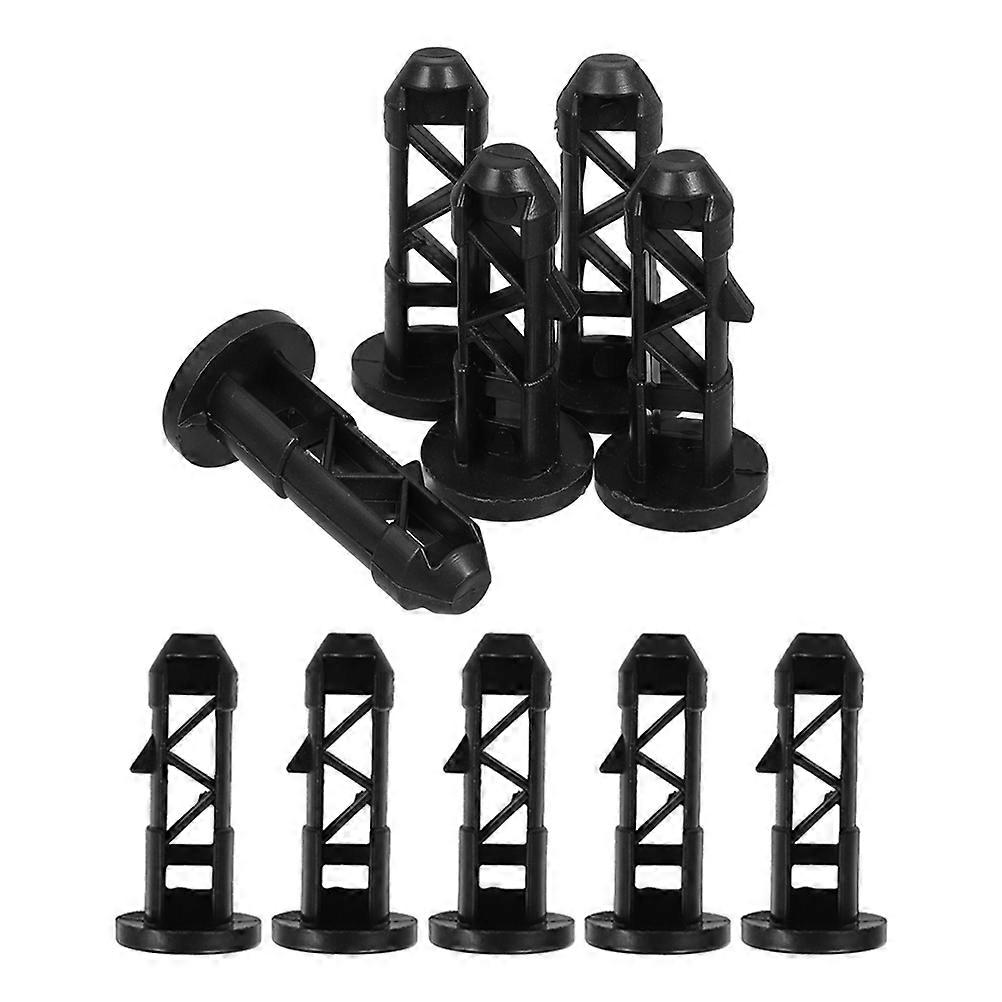 Black Wheelie Bin Lid Hinge Pins Plastic for Trash Can 50Pcs Pack
