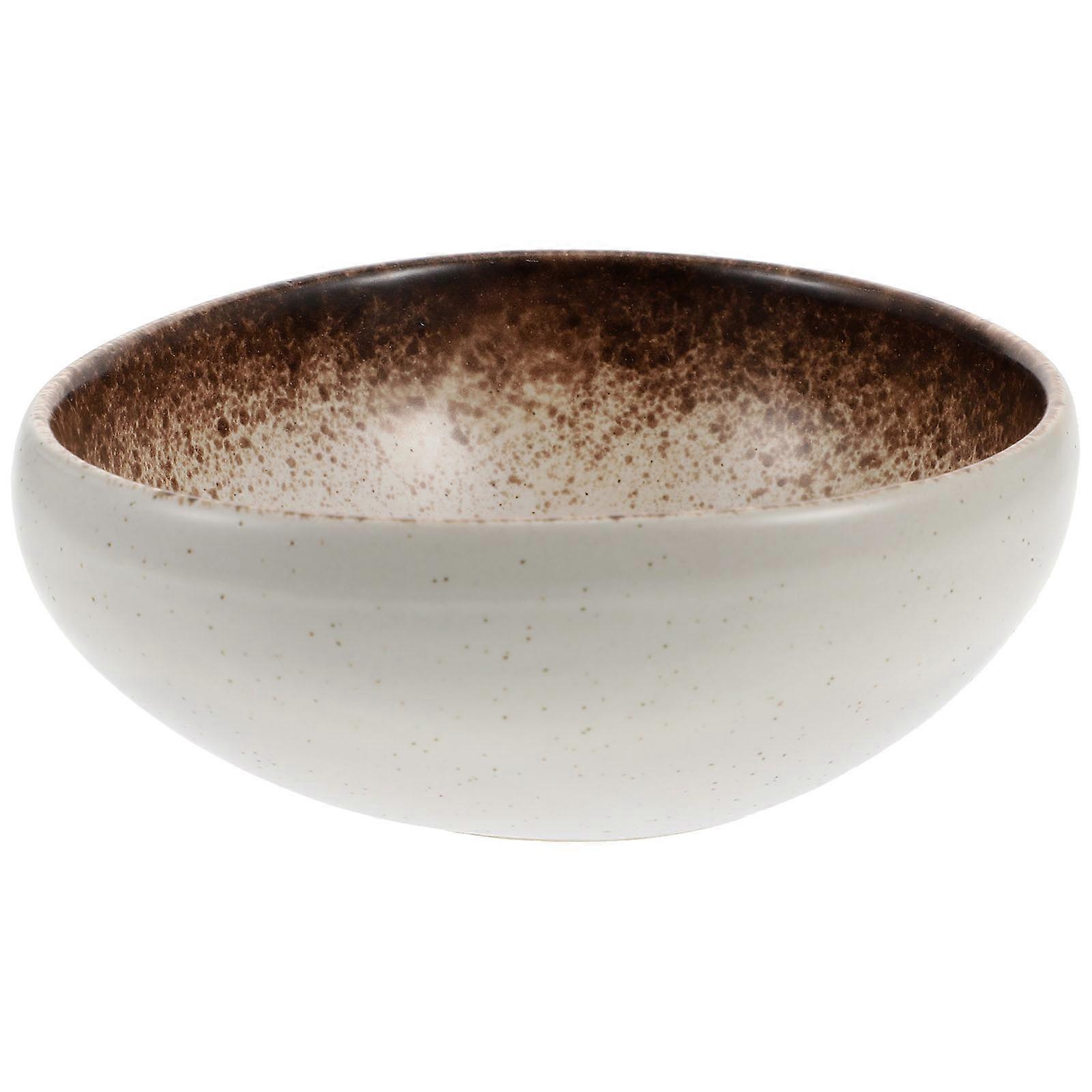 Smooth Ceramic Soup Bowl 1Pack Suitable For Table Decorations With Anti-scald Features And Generous Style