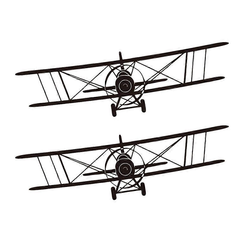 Bedroom Wall Decors Cool Glider Pattern for Decoration Use 4Pcs Black PVC