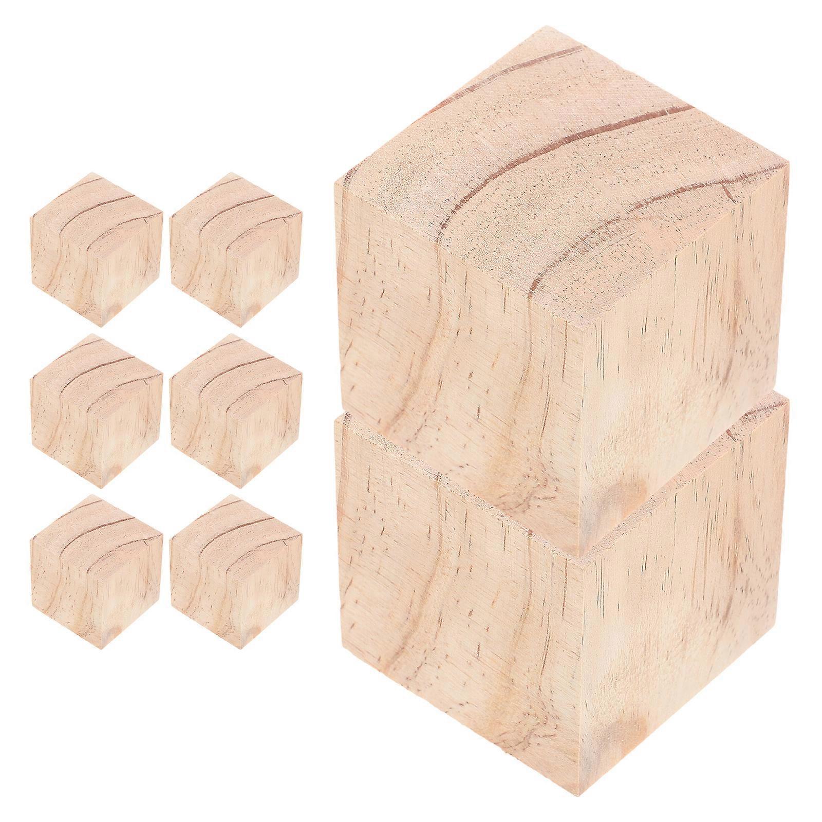 Wooden Blocks for Crafting with 32Pcs for DIY Projects and Carving