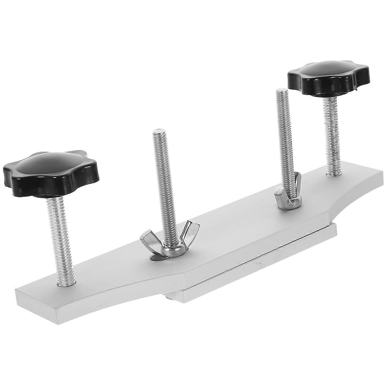 Guitar Bridge Mounting Clamp For Beginners And Guitar Makers 15.3x3.5cm Silver 3Pcs