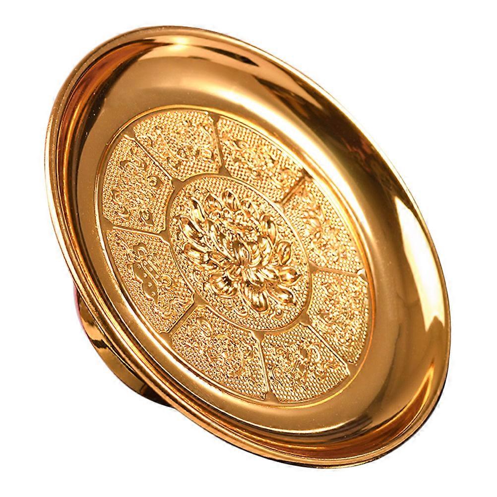 Retro Style Fruit Serving Tray Suitable For Family Sacrifices Crafted From Zinc Alloy 1Pack