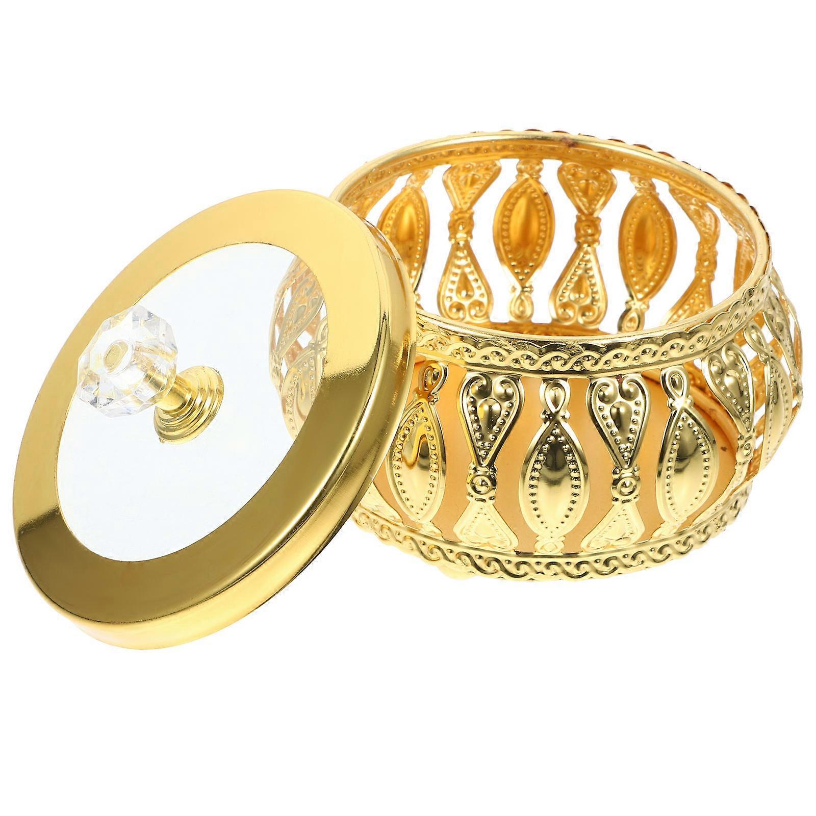 Golden Candy Container Middle East Design for Storage 5Pcs Eid Candy Box