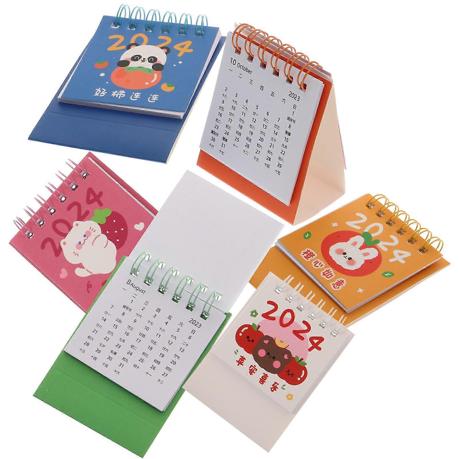 Desktop Calendars Rabbit Themed Calendars for Home 12Pcs