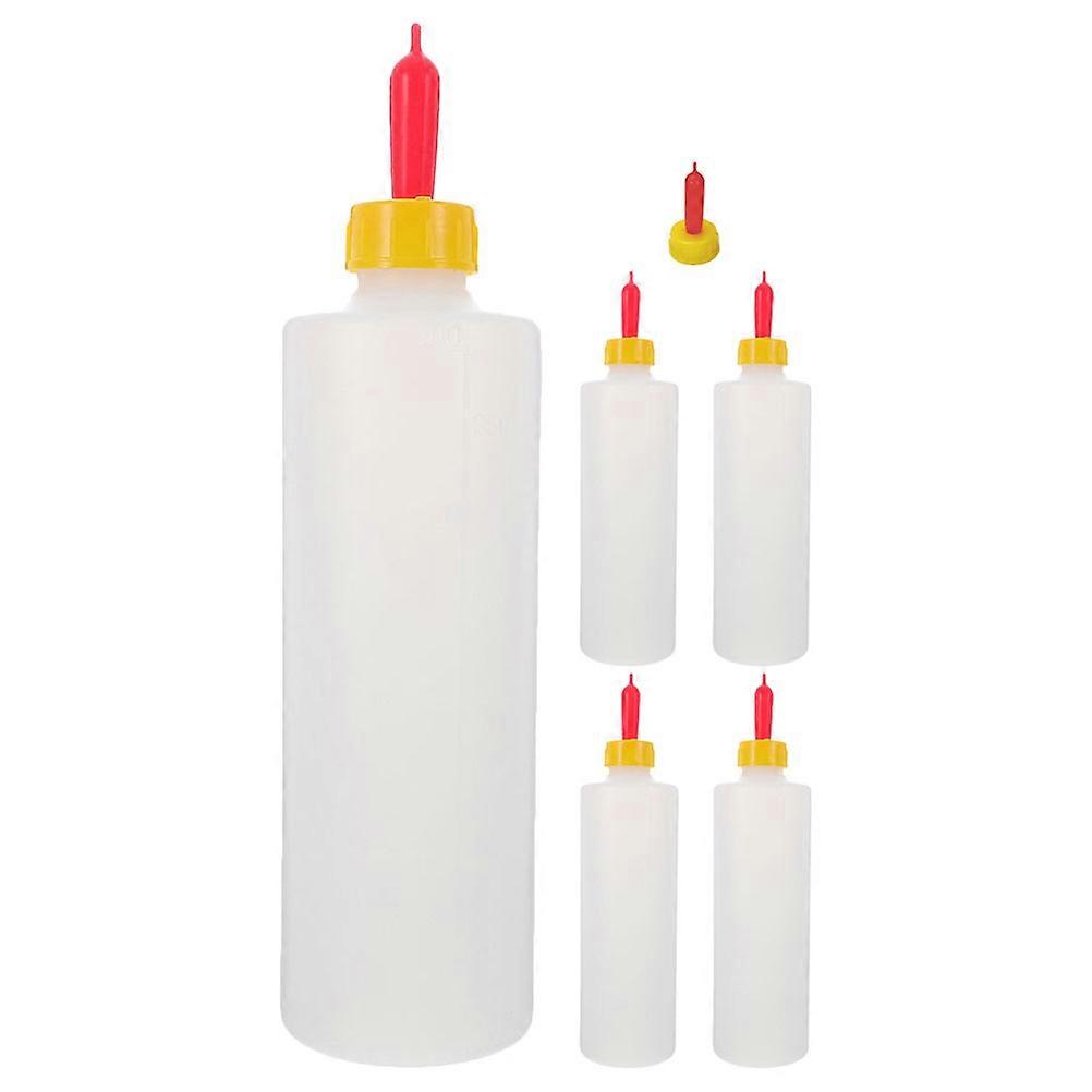 Small Animal Milk Feeder For Farm Use 400ml Convenient Feeding 5 Sets Goat Bottle Designed For Lambs