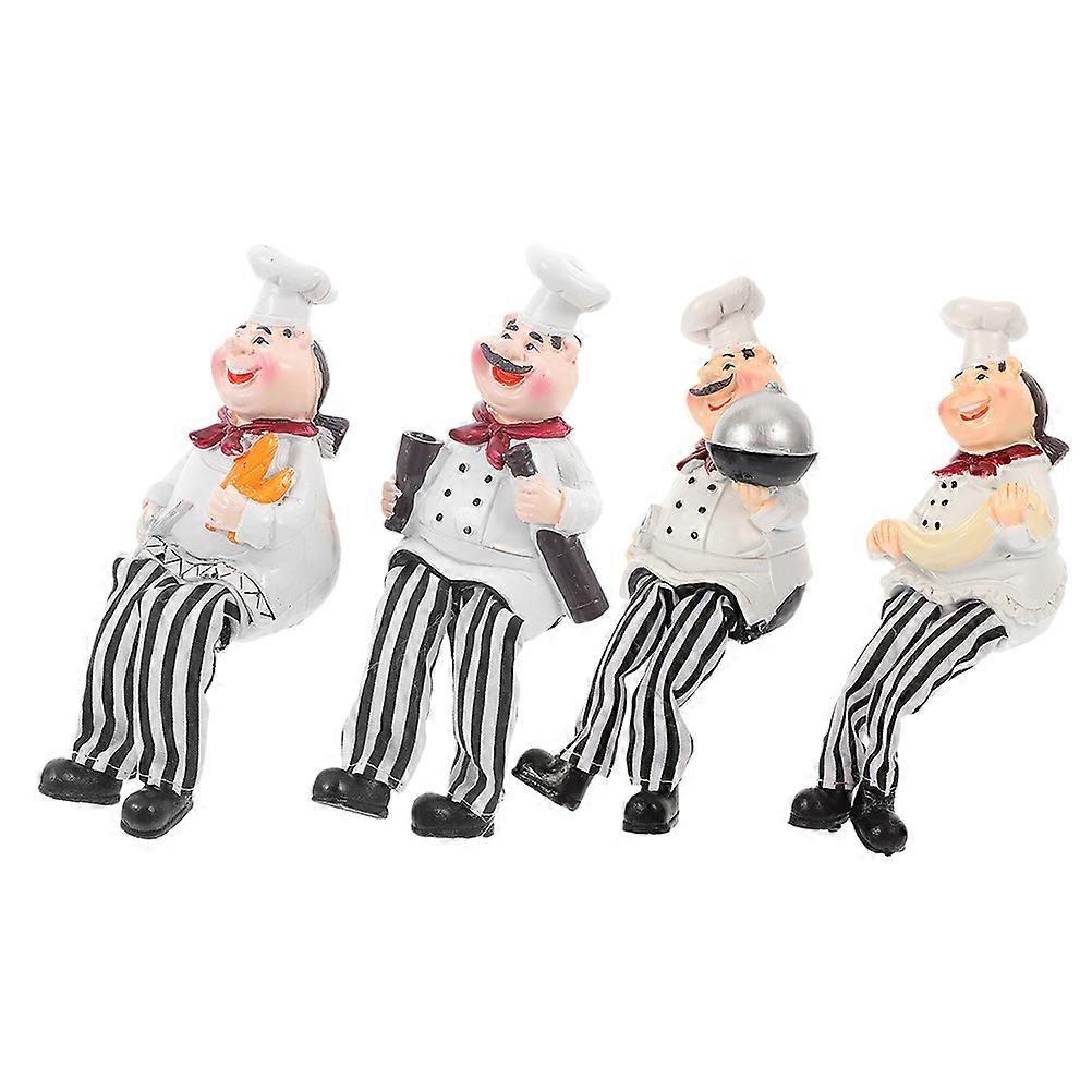 Decorative Chef Figurine 16 Pcs Resin Crafts Small Statue For Home Decoration With Beautiful Design