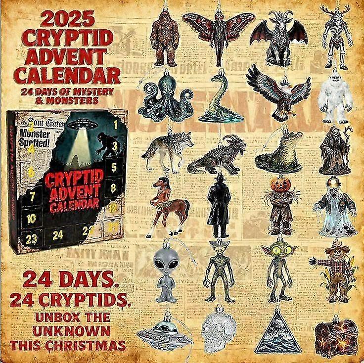 2025 Calendários do Advento de Natal Decoração Acrílico Estilo Completo