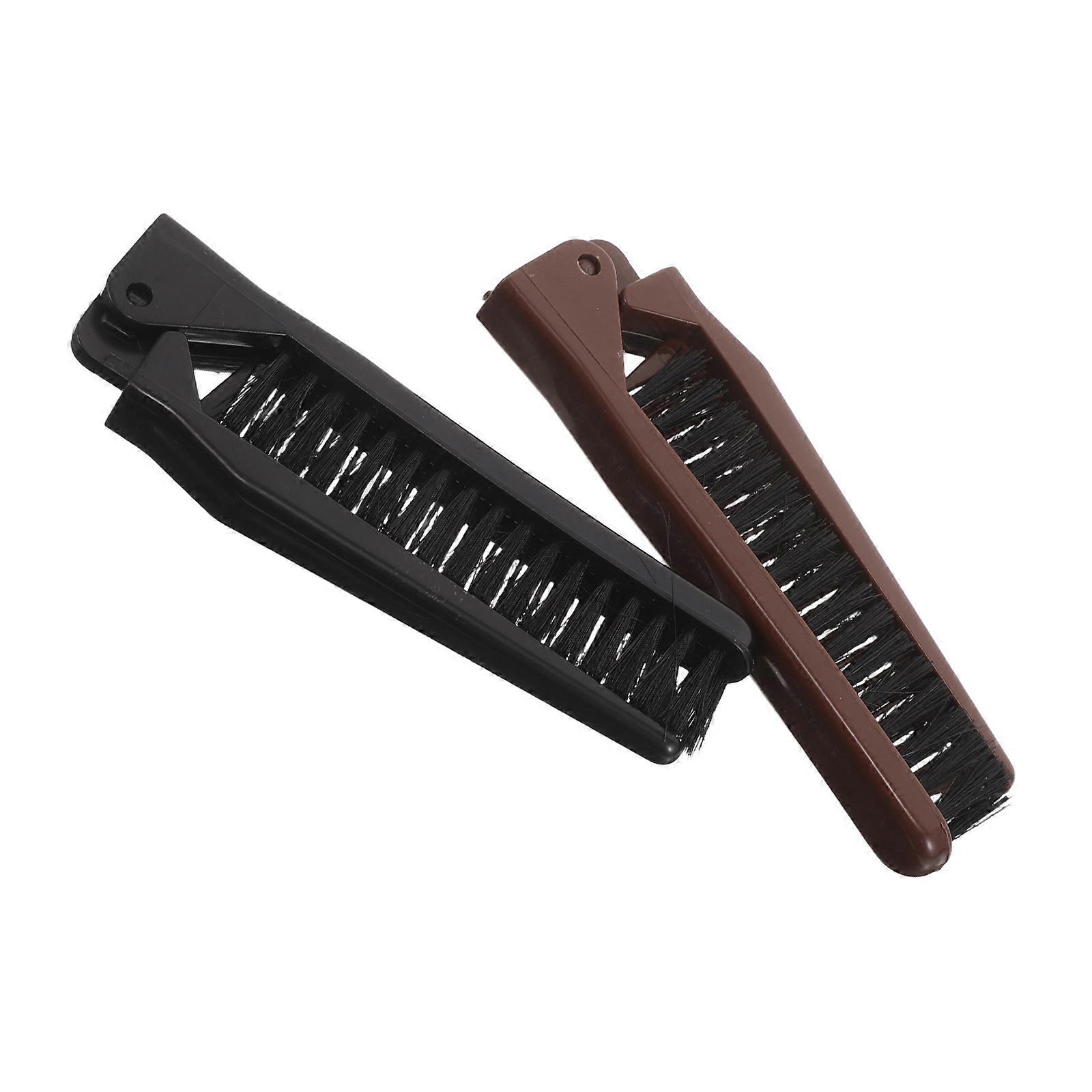 Portable Double-Tooth Folding Comb for Men Use with 4Pcs for Hairstyling