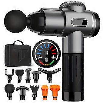 Pistola de massagem de percussão de tecido profundo de 10 velocidades com 10 cabeças, tela de LED, velocidade ajustável - presente perfeito para pais, mães e amantes do fitness