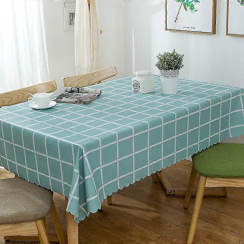 25-26 Pvc Tablecloth Waterproof Large Plaid Table Cloth Dustproof Tablecloth