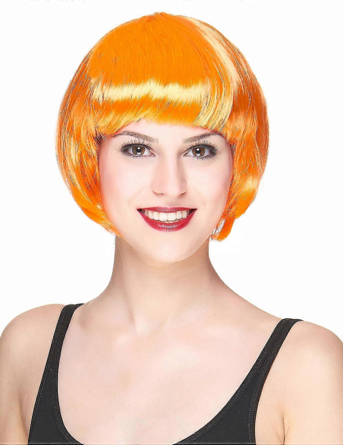 Short orange wig for women
