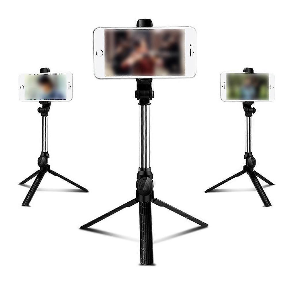 Mobile Phone Tripod Black Selfie Stick for Photography Use 3Pcs Multi-Function