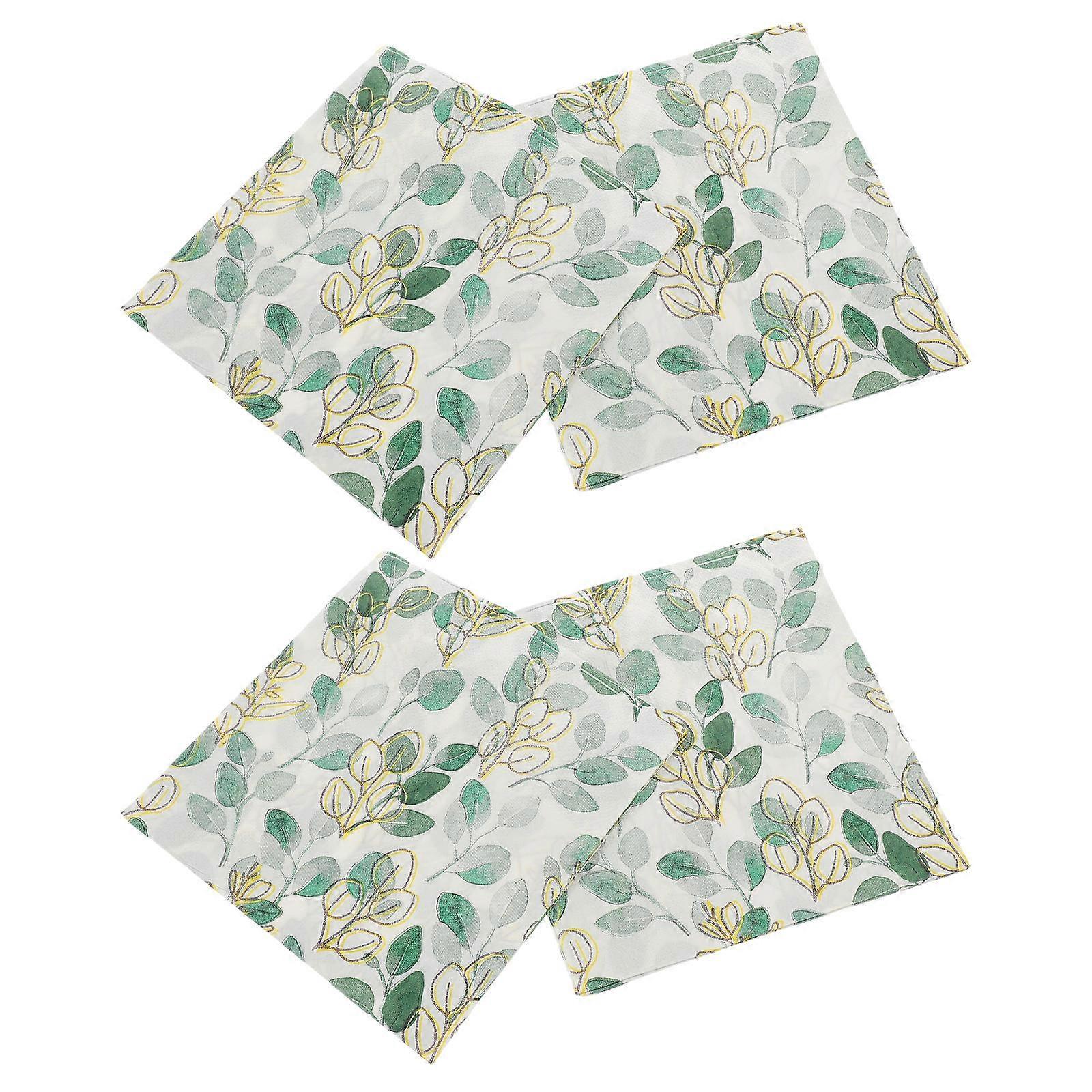 Table Napkins Green Patterned Paper Napkins for 120 Sheets