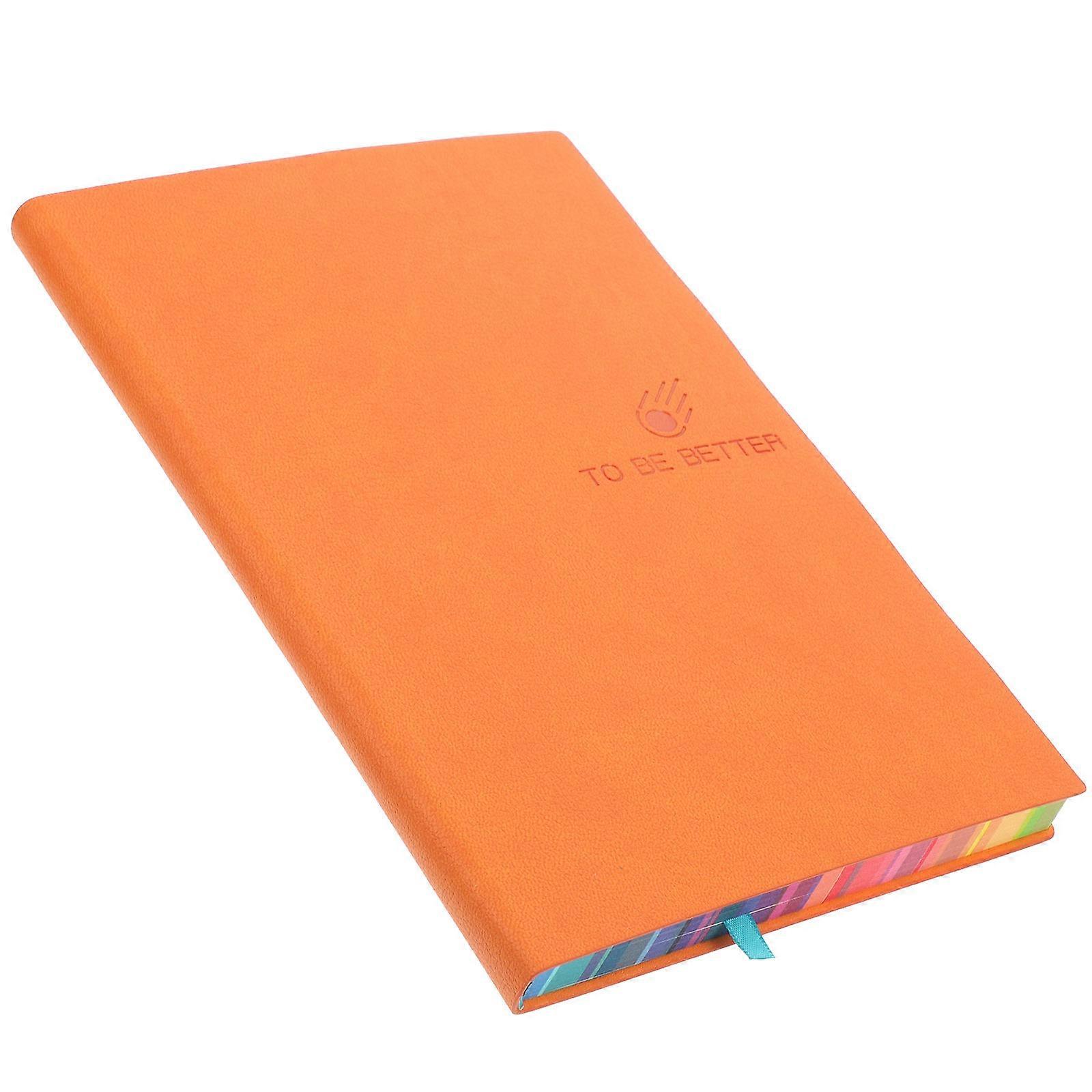 Professional Notebooks For Work A5 Size Simple Design Orange Paper Recording Schedule 1Pack