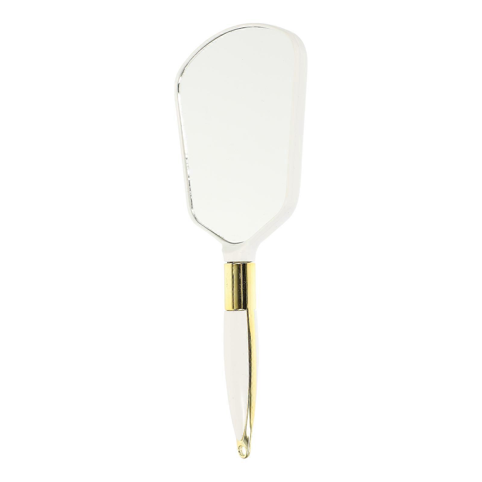 Makeup Mirror with Handle for Women 2Pcs Vanity Handheld Mirror White
