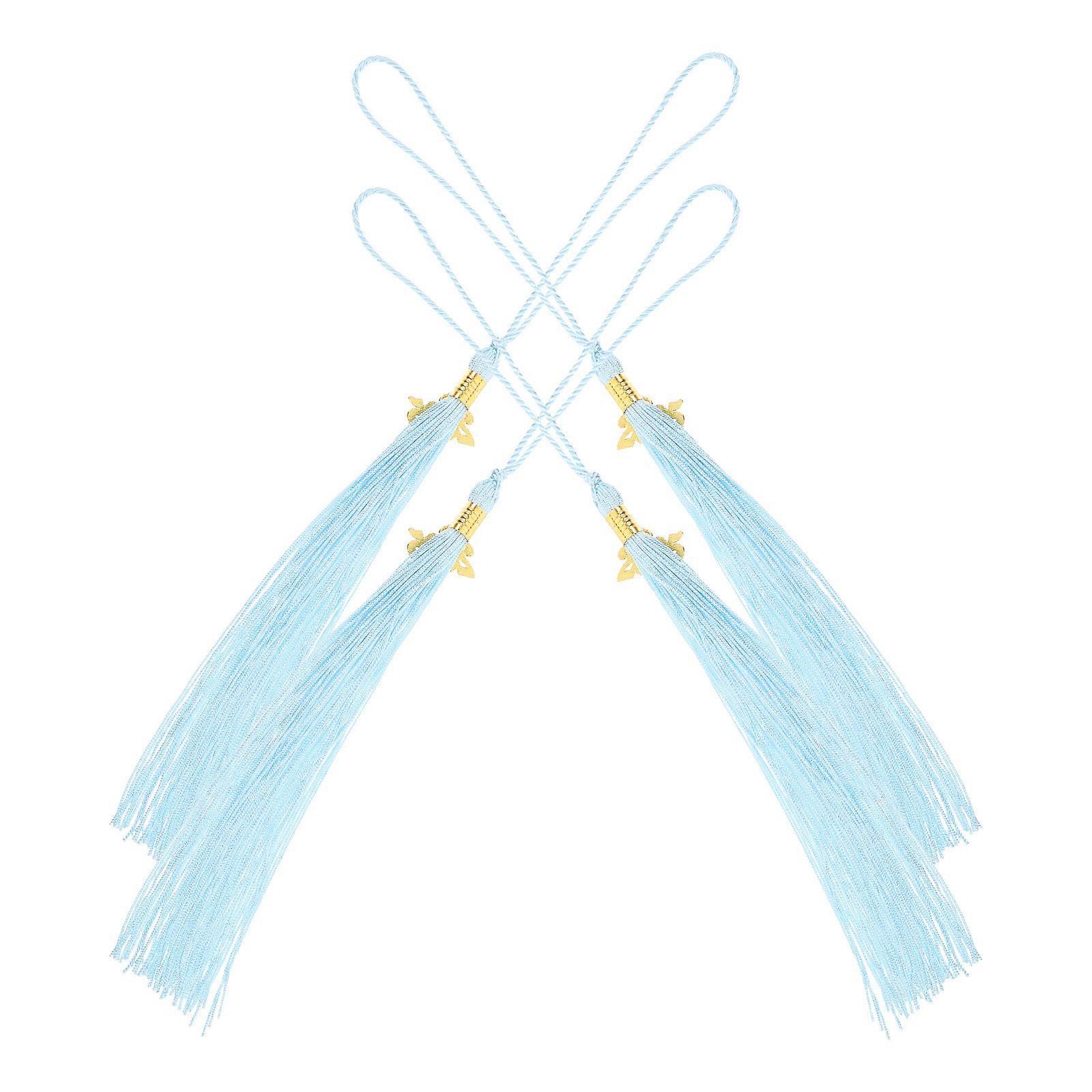 Graduation Cap Tassel Charm Set for Decoration 20Pcs Doctoral Hat Sky-Blue