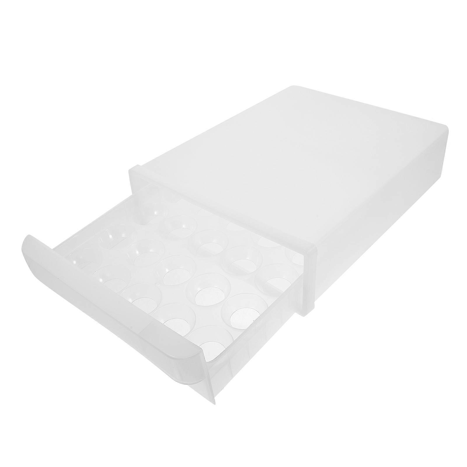 Transparent Egg Case Drawer Type for Refrigerator 2Pcs Storage Box