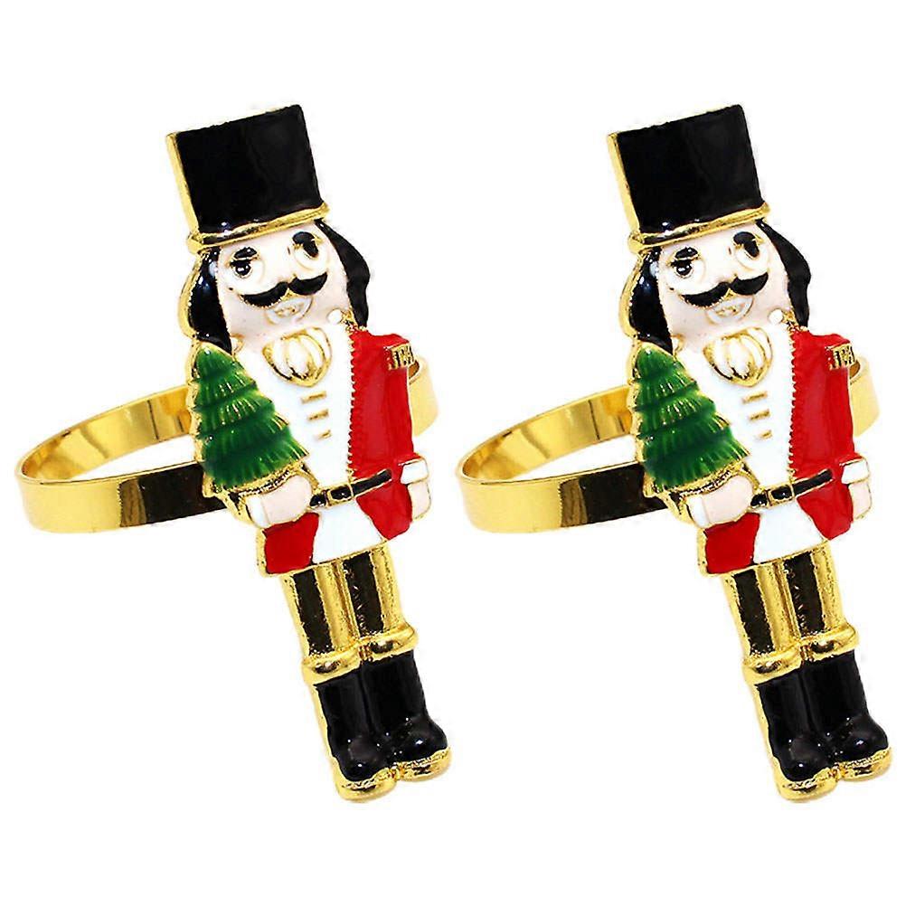 Christmas Nutcracker Shaped Napkin Rings 10 Pcs Perfect Table Accessory For Wedding And Dinner Party