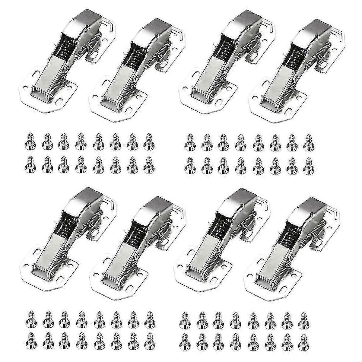 8 حزمة كاملة تراكب لينة إغلاق مفصلات 4 بوصة مقطع قابل للتعديل على المطبخ الأوروبي مجلس الوزراء باب المفصلي