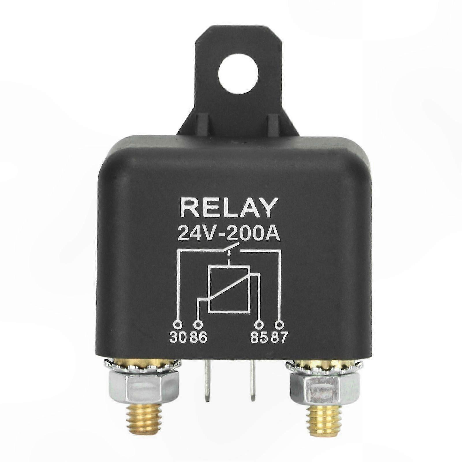 24V 200A High Current Car Start Relay Normally Open Brass Coil Vehicle Starter Relay 4 Pin
