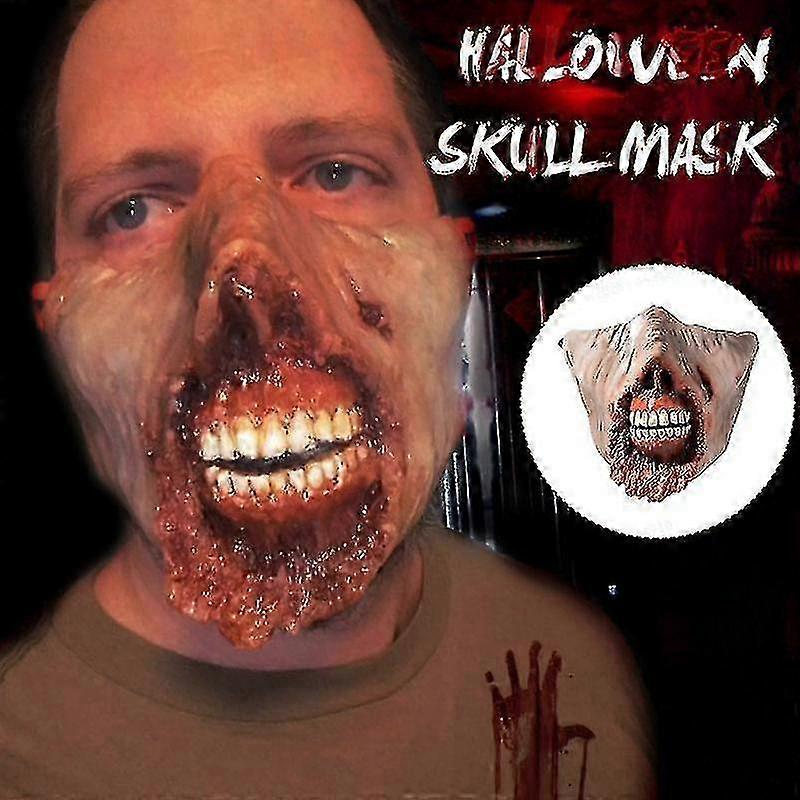 2023 أحدث هيكل عظمي قناع حيوي هالوين قناع الرعب حزب تأثيري الدعائم سيليكون قبعة الجمجمة كاملة كاب