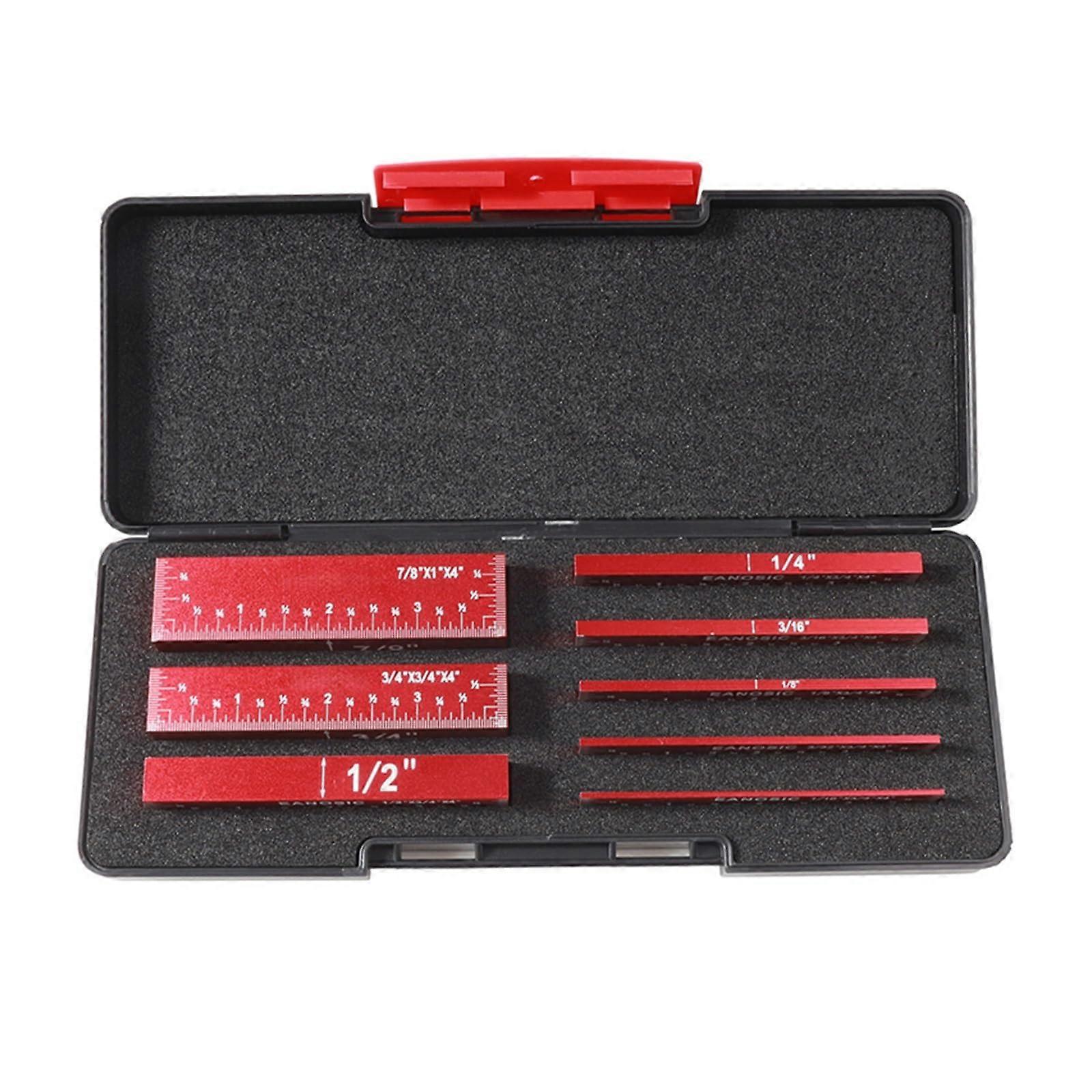 Setup Blocks Height Gauge Set, 8pcs Precision Aluminum Bars for Router Table Saw Woodworking