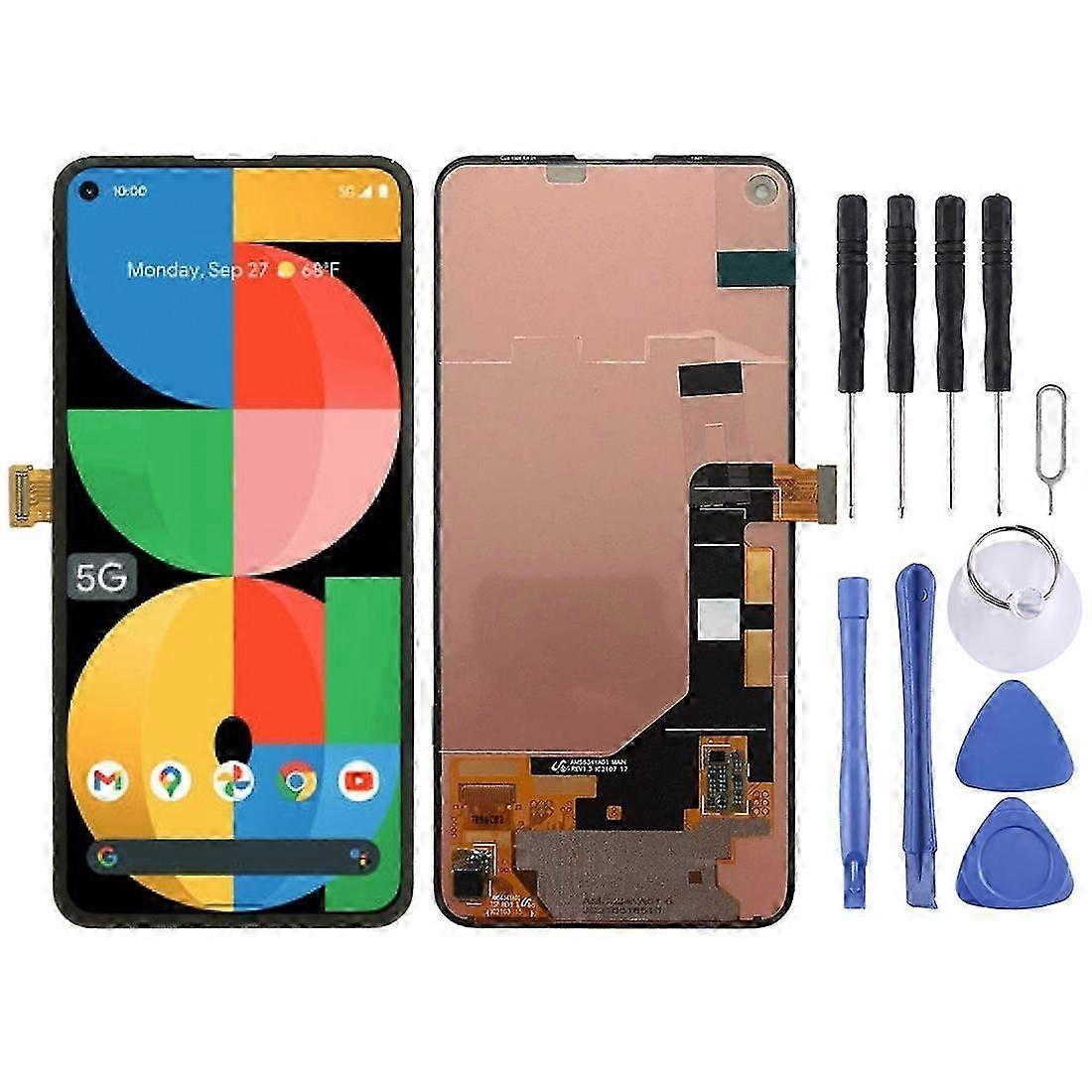 OEM-LCD-Bildschirm für Google Pixel 5A 5G 2021 mit Digitizer Full Assembly (Schwarz)