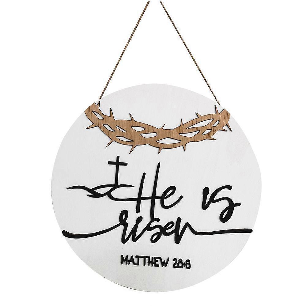 Wooden Pendant Easter Hanging Charm for Decoration 3Pcs Pack