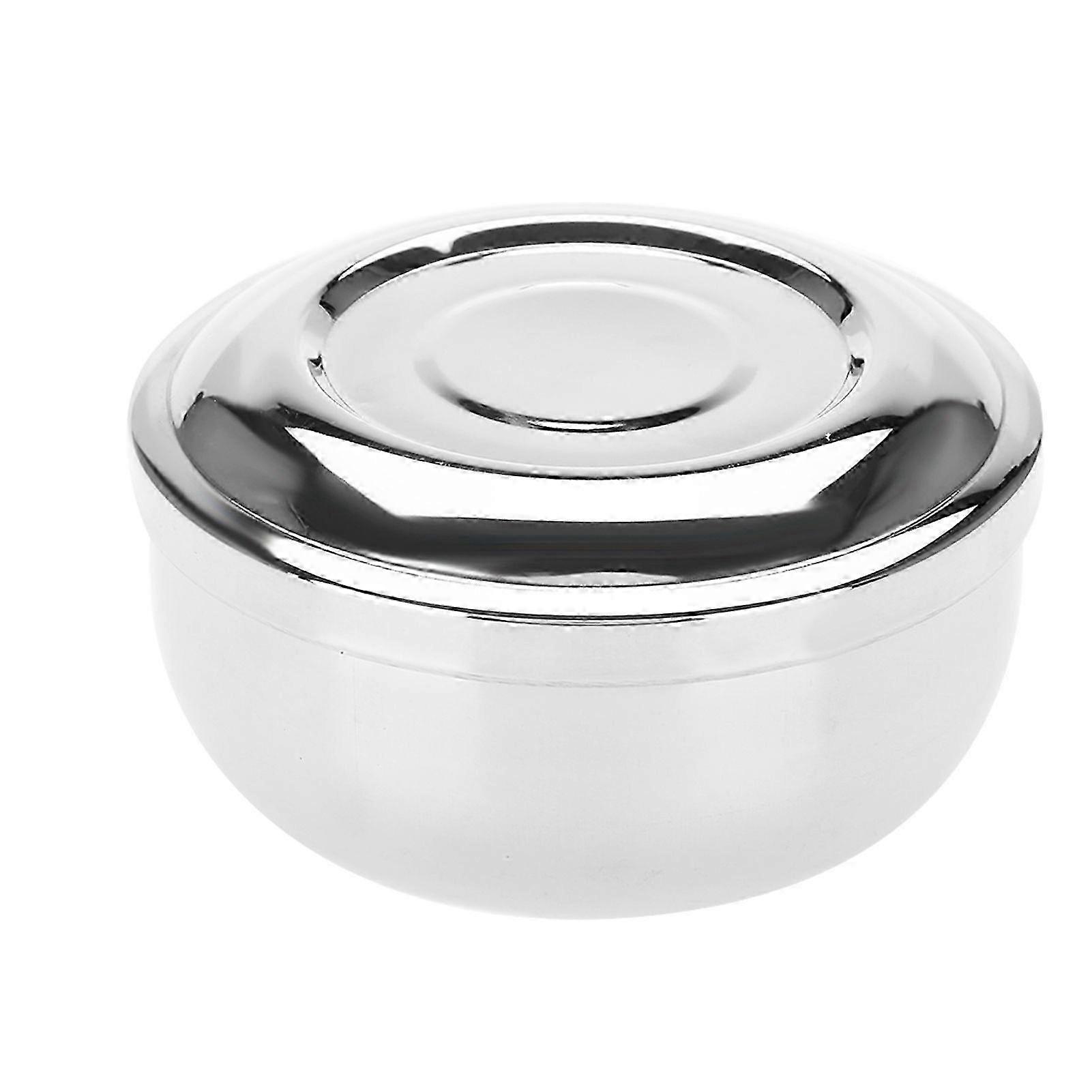 25-26 Universal Men Stainless Steel Beard Shaving Soap Bowl Shaving Mug Container With A Lid