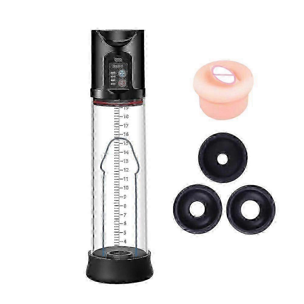Electric Massager Vacuum Pump With 4 Suction Intensities, Rechargeable Automatic High-vacuum Enlar