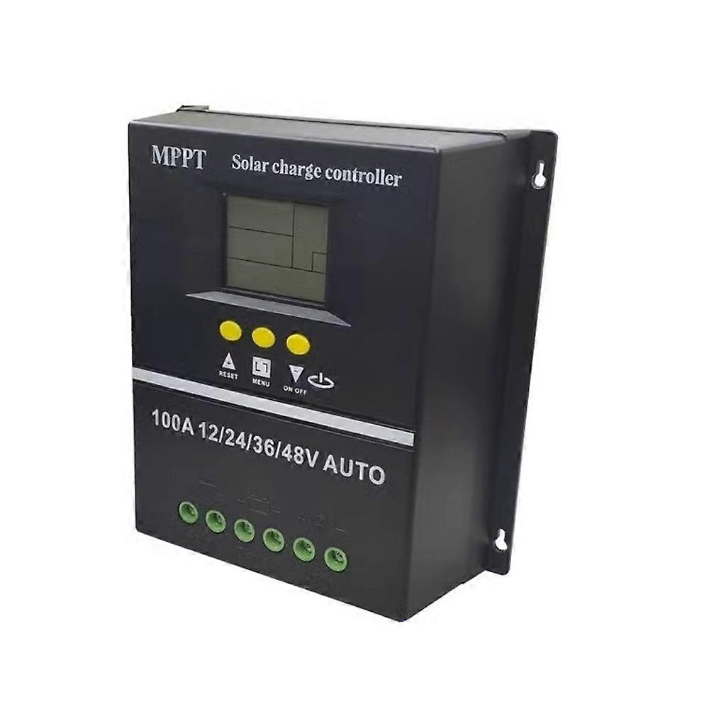 100A MPPT Solar Charge Controller 12-48V with LCD, Dual USB, 19.5x18.3x6.8cm
