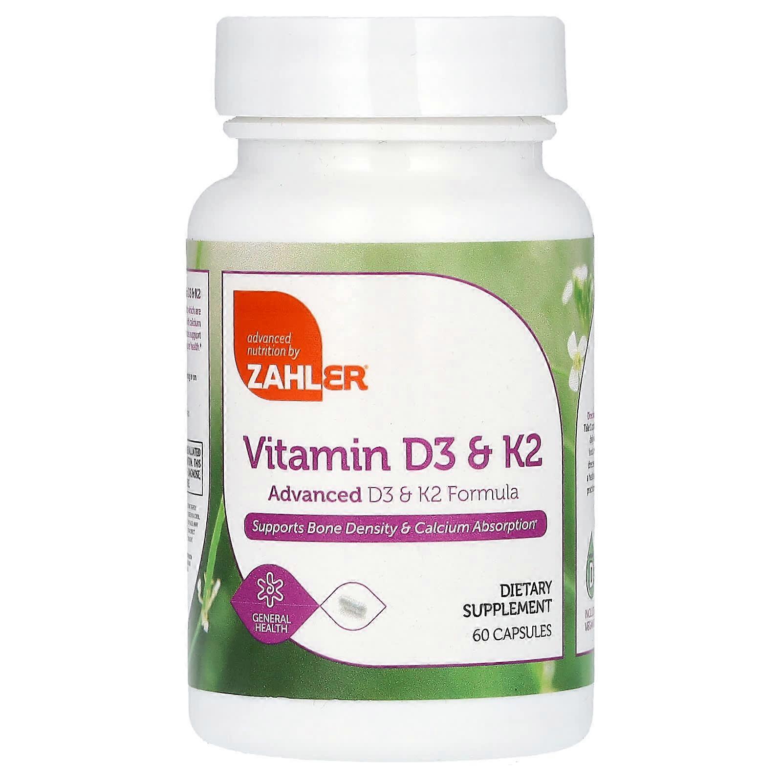 Zahler Vitamine D3 et K2 60 gélules