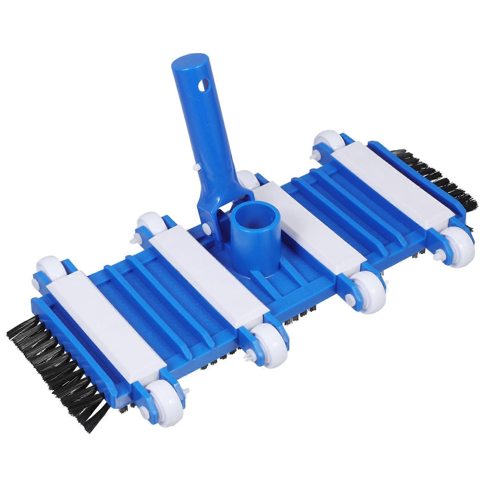 Reinforced Pool Vacuum Head With Removable Brush Manual Sweeper Attachment For Residential Maintenance