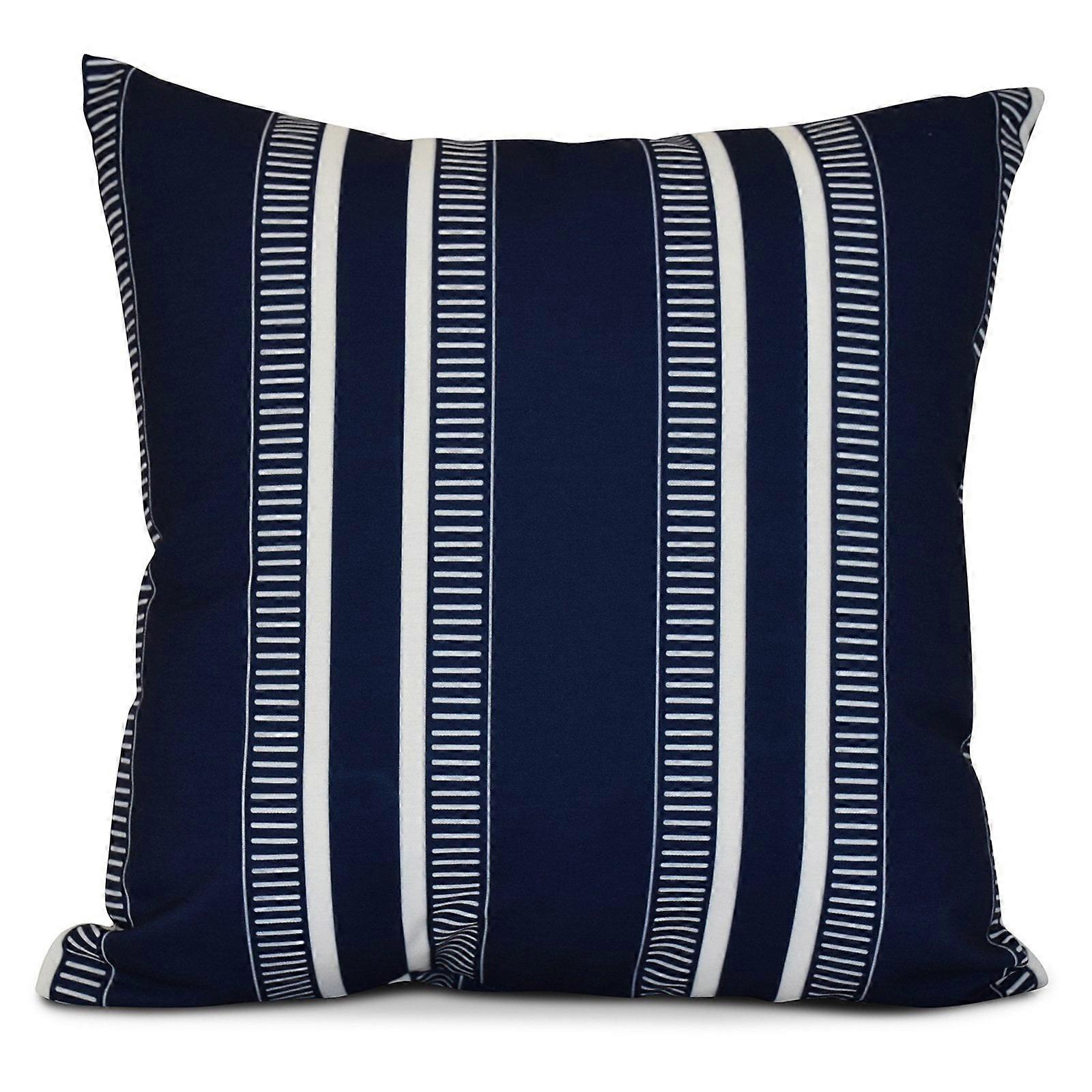 E by Design Upscale Getaway Dashing Stripe Decorative Pillow