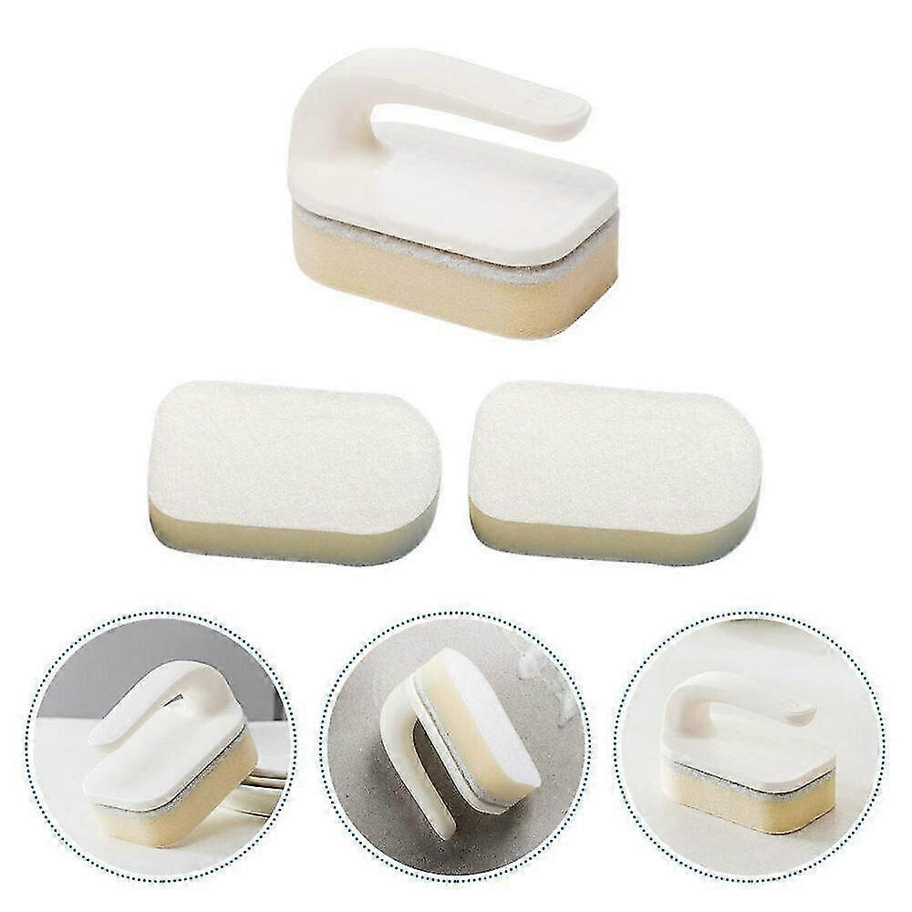 2pcs For Kitchen Bathroom Useful Durable Cleaning Brush Sponge Brush