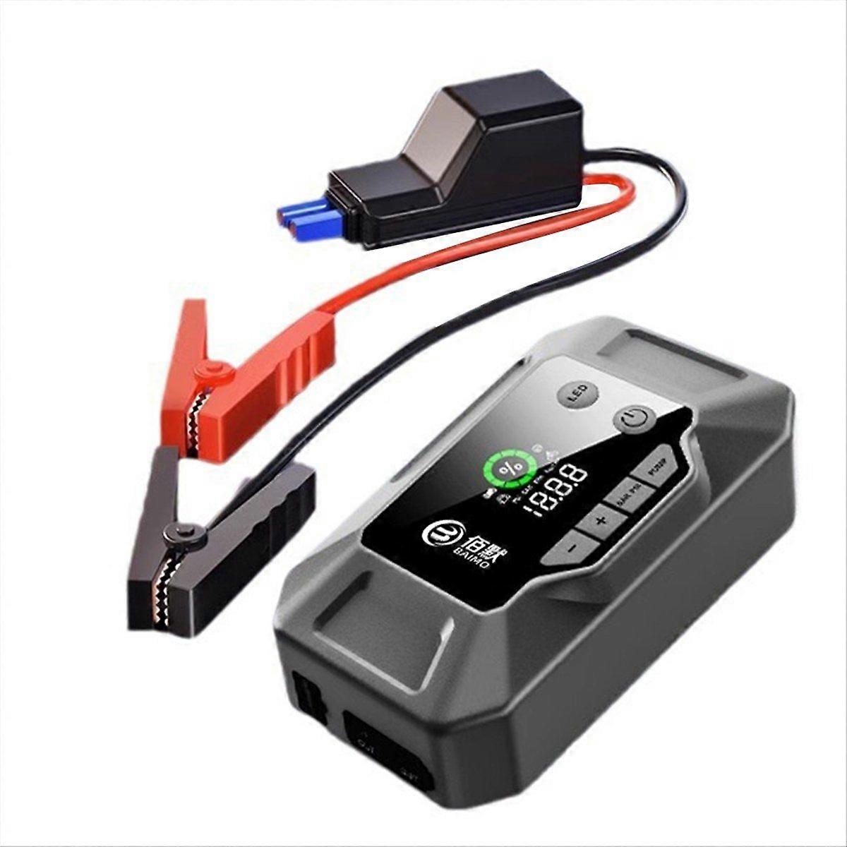 Tire Inflator with Air Compressor Emergency Car Jump USB Interface Power Bank&LED Lighting Essentia
