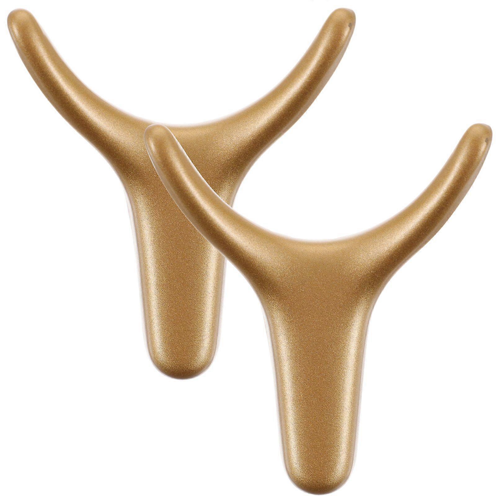 2pcs Coat Hooks Cow Horn Wall Hooks Door Hanger Towel Hooks Robe Clothes Hooks