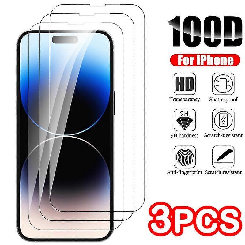 Screen Protector For iPhone 17 16 16E 15 14 13 12 11 Pro XS Max X Tempered Glass