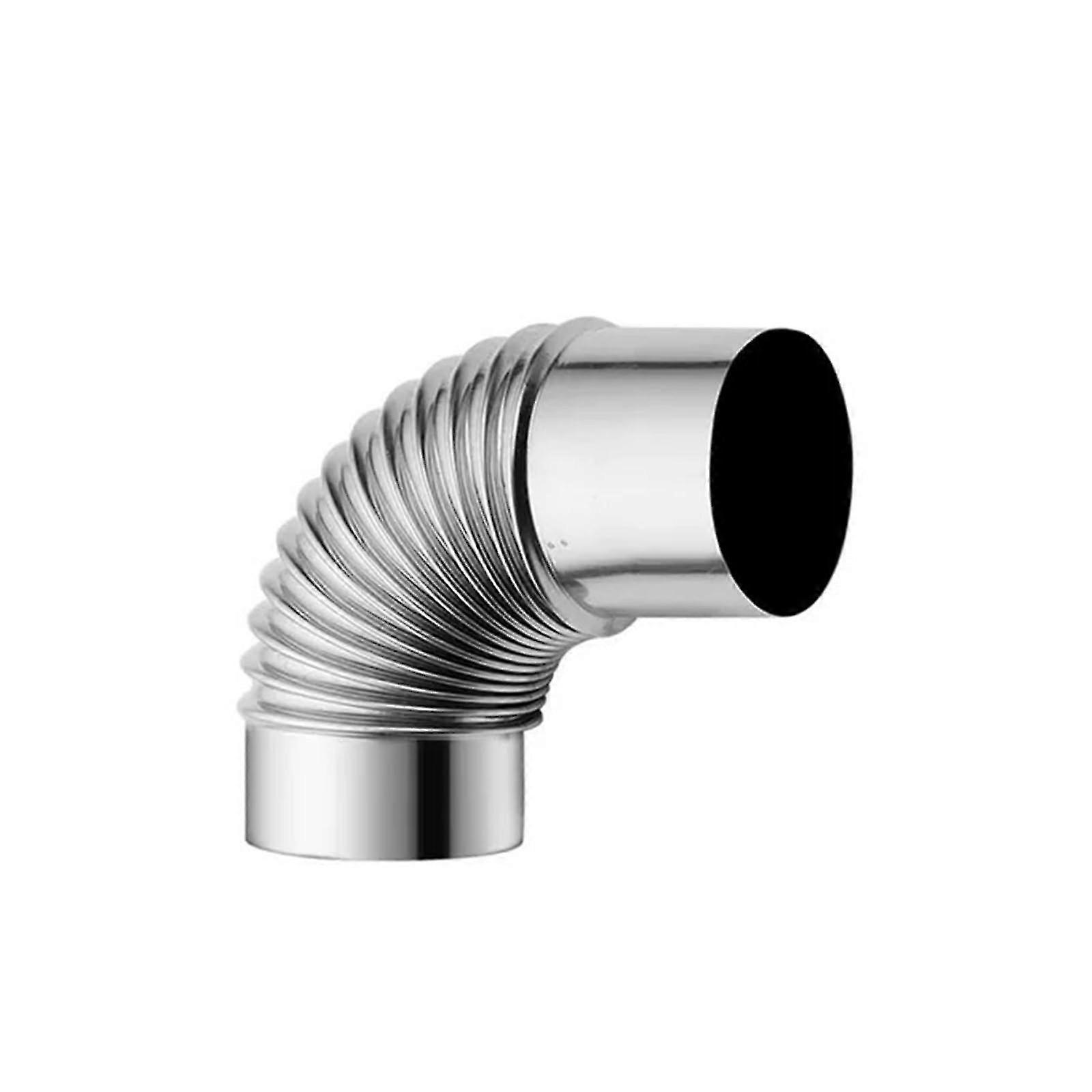 60 mm MultiFlue-rör för ugnar, rostfritt stål 90 graders skorstensfoder