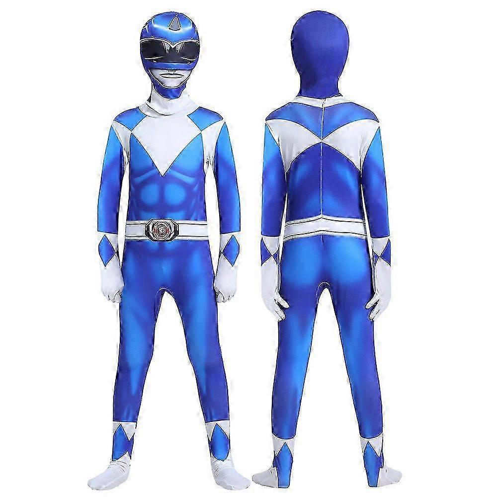Mighty Morphin Power Rangers Cosplay Kostüm Tulum Bodysuit Parti Fantezi Elbise Seti Erkekler Kadınlar için
